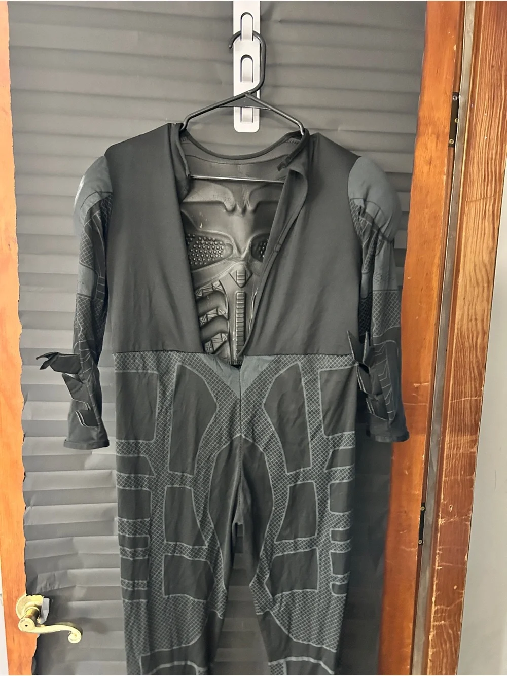 Men's Black Tactical Costume Jacket with Padded Chest